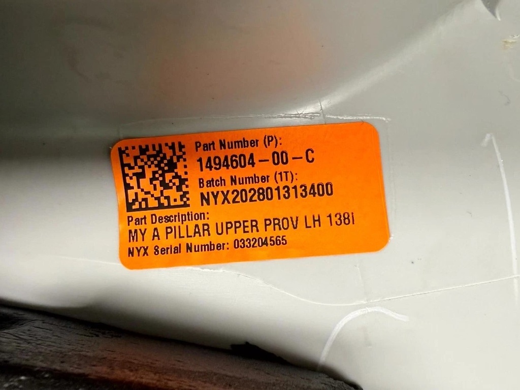 Накладка передньої стійки ліва Tesla Model Y, 1494604-00-C