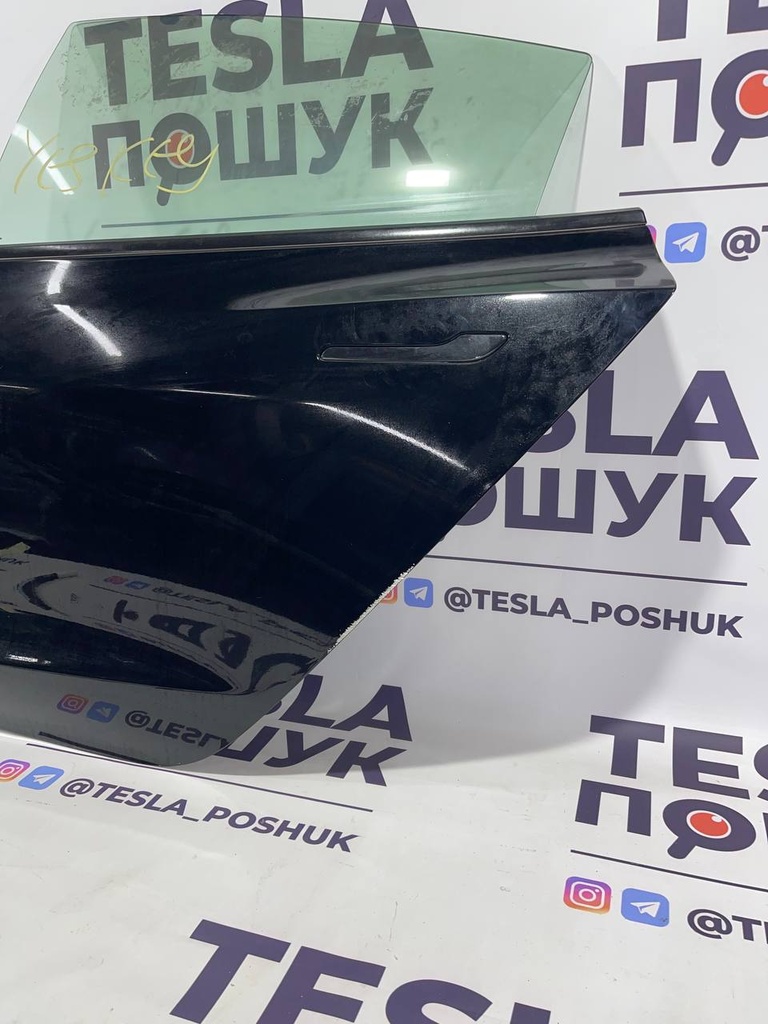 Двері задні ліві black ( комплектні ) Tesla Model 3,  1081441-E0-C