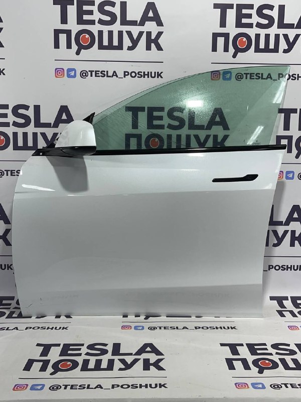 Двері передні ліві white ( комплектні, без скла ) Tesla Model Y, 1505460-12-A