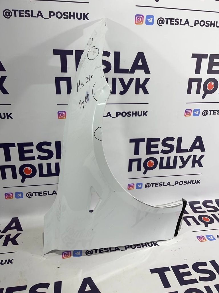 Крило переднє праве White Tesla Model S 21+,1562552-E0-A