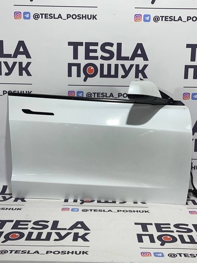 [1081420-E4-C] Двері передні праві White ( комплектні ) Tesla Model 3, 1081420-E4-C